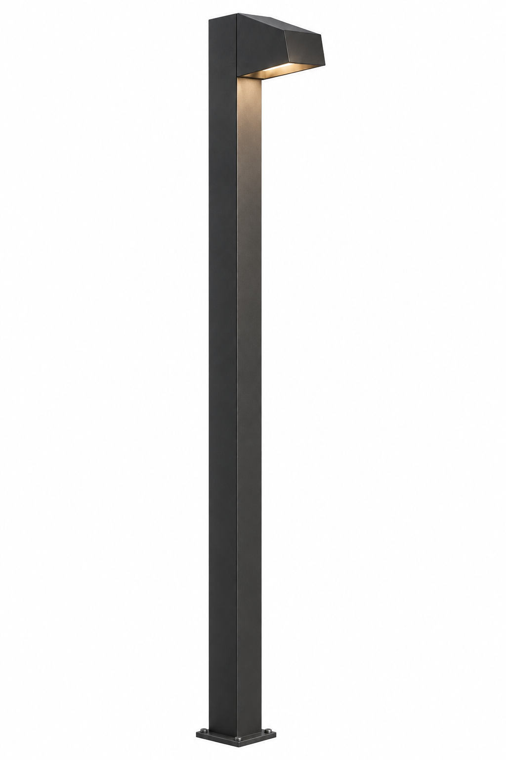 Poste reto com luminária angular PT 601
