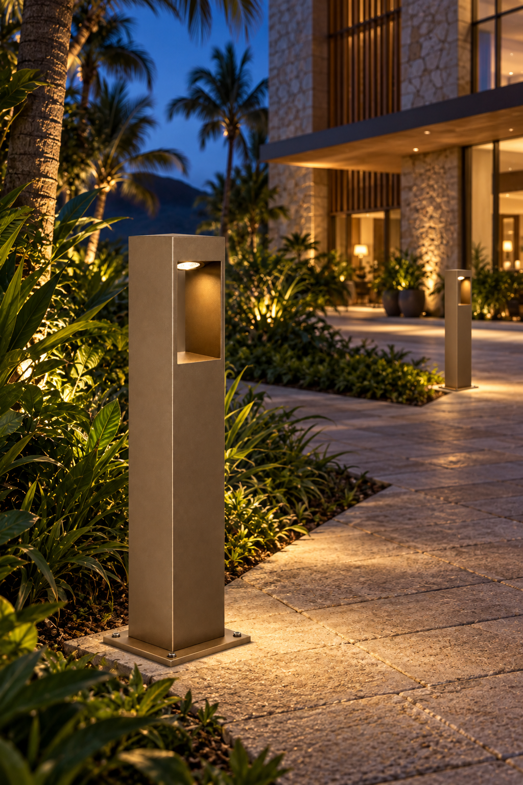 Mini poste balizador de nicho BL 605 — Aplicação em ambiente