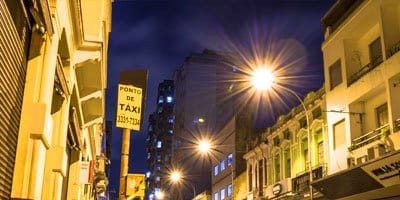 Luminárias públicas com sensor
