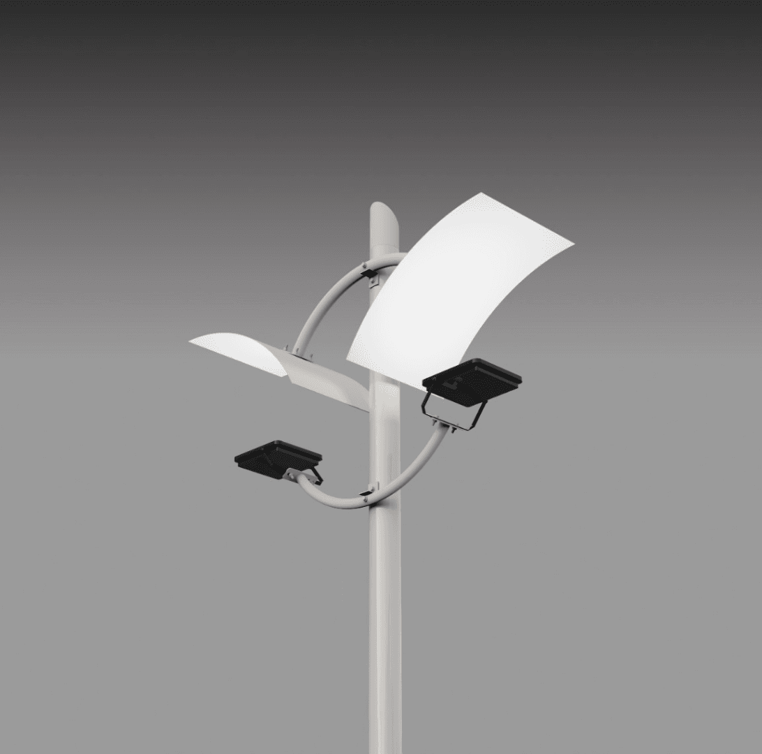 Poste rebatedor duplo PT 296 com dois projetores LED