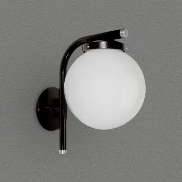 Luminária curva com globo para baixo AD 122