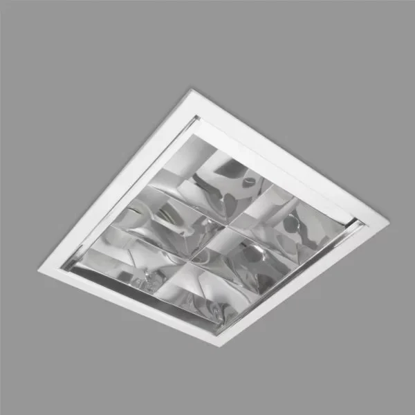 Luminária embutir quadrada com aletas EB 125