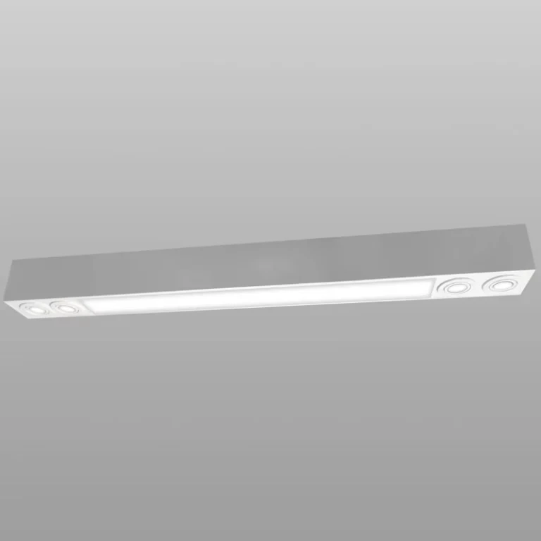 Luminária LED tubular com 4 spots FL 242