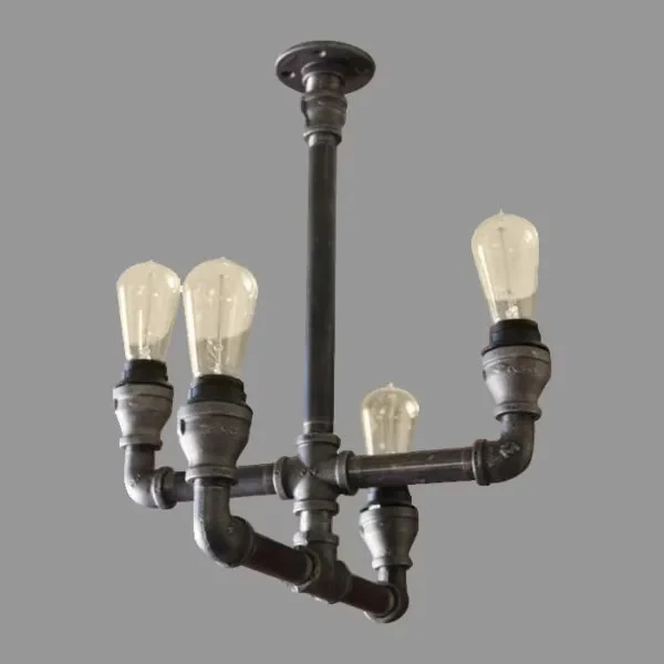 Lustre industrial 4 lâmpadas LED LT 332