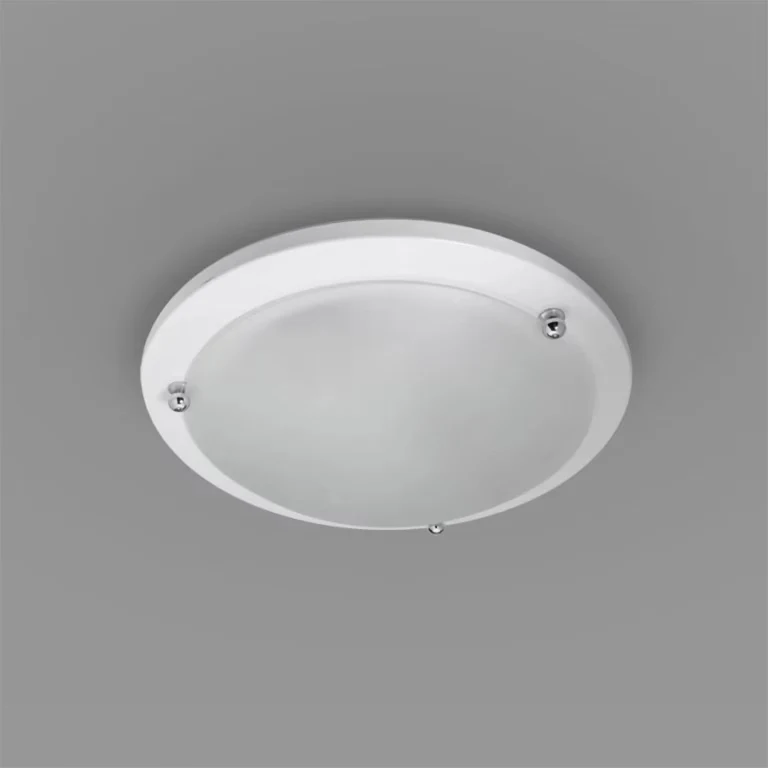 Plafon redondo com vidro curvo fosco PL 263