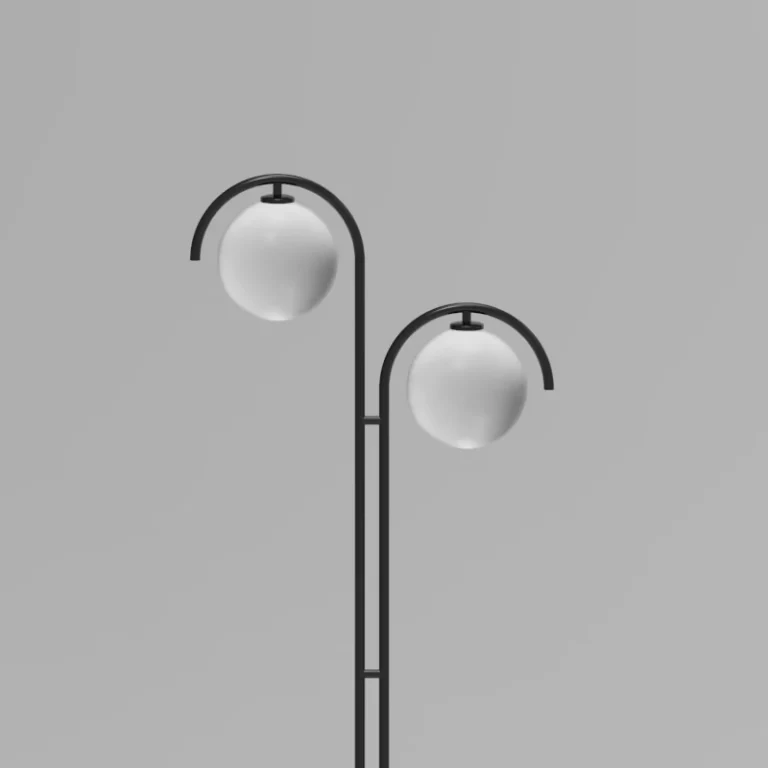 Poste assimétrico com 2 globos PT 323