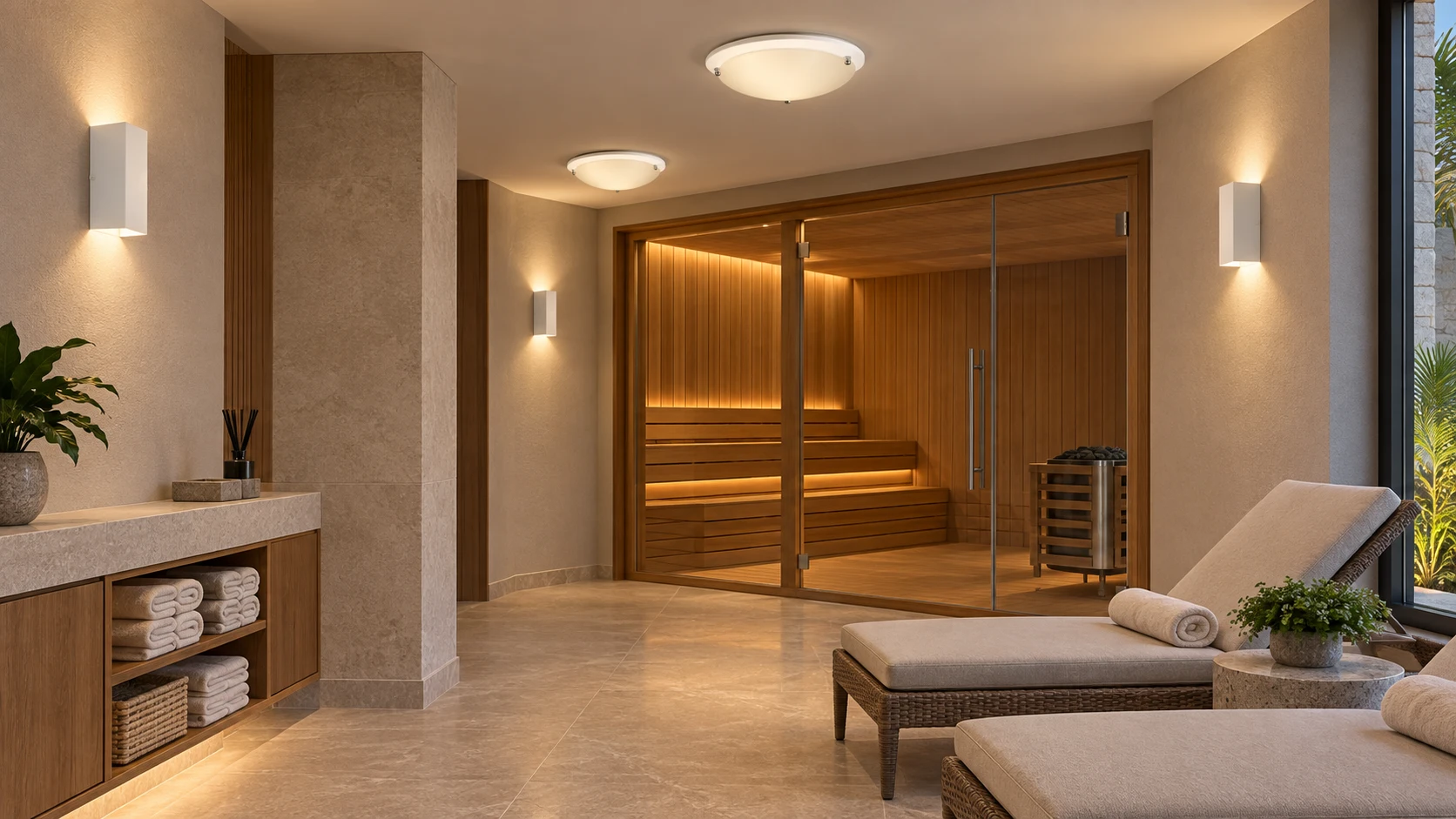 Sauna e antessala inspirado em PL 263 · AD 208 — imagem ilustrativa criada com IA