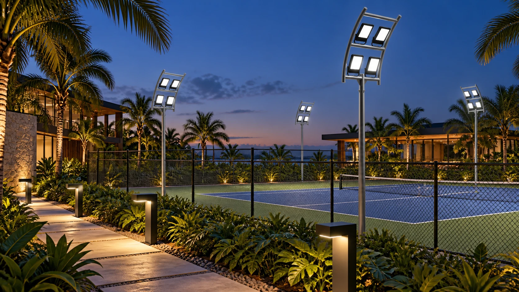 Quadras em resorts com CR 002 · PJ 163/300 · BL 356 — imagem ilustrativa criada com IA