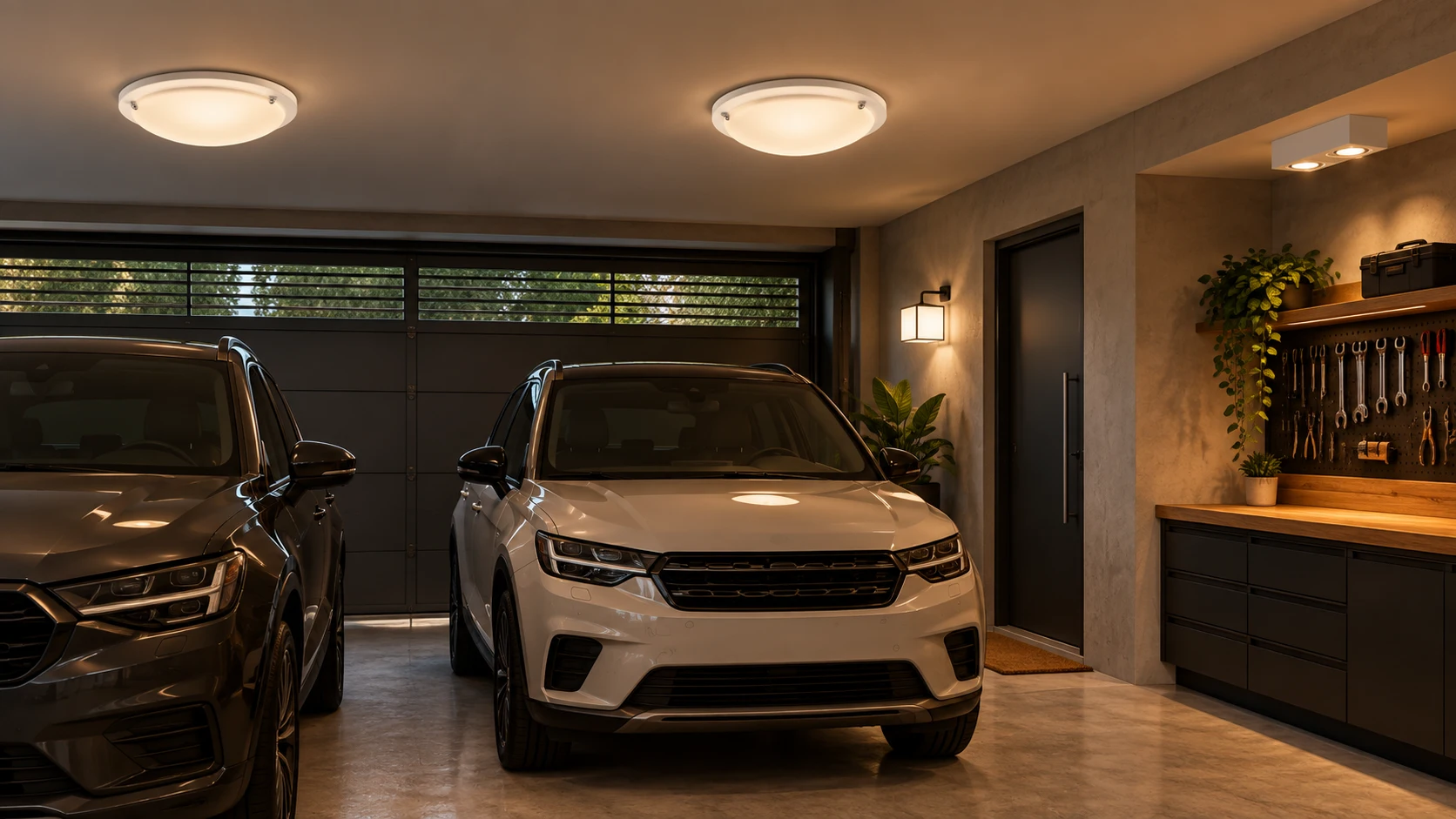 Garagem residencial com PL 263 · PL 170/2 · AD 351 — imagem ilustrativa criada com IA