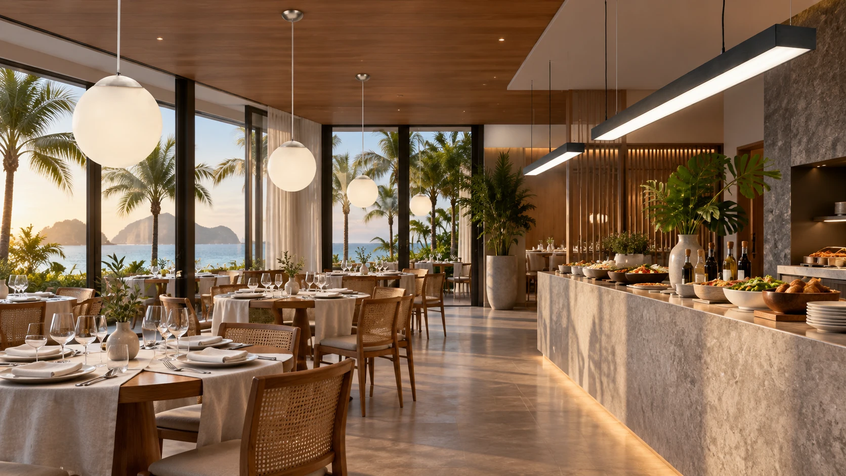 Restaurante do hotel inspirado em PD 209 · FL 229 — imagem ilustrativa criada com IA
